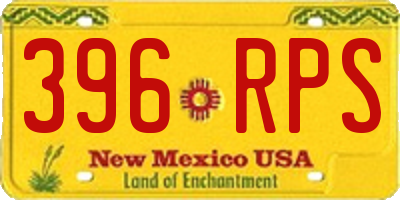 NM license plate 396RPS