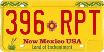 NM license plate 396RPT