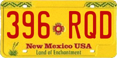 NM license plate 396RQD