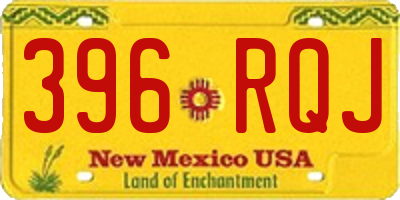NM license plate 396RQJ