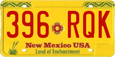 NM license plate 396RQK