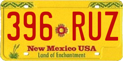 NM license plate 396RUZ