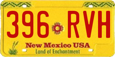 NM license plate 396RVH