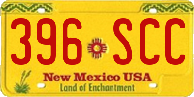 NM license plate 396SCC