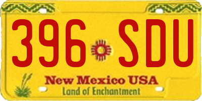 NM license plate 396SDU