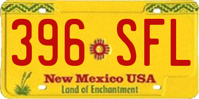 NM license plate 396SFL