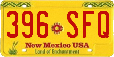 NM license plate 396SFQ