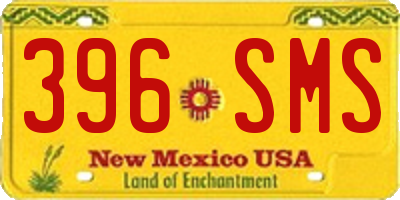 NM license plate 396SMS