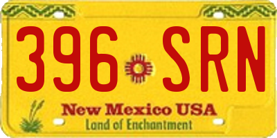 NM license plate 396SRN