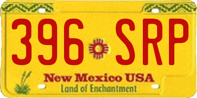 NM license plate 396SRP