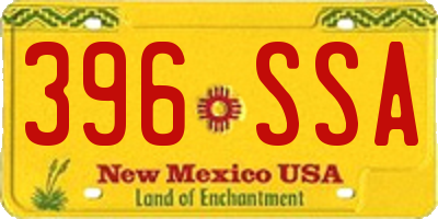 NM license plate 396SSA