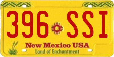NM license plate 396SSI