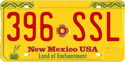 NM license plate 396SSL