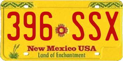 NM license plate 396SSX