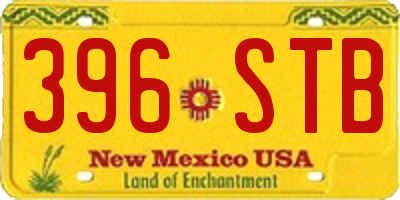 NM license plate 396STB