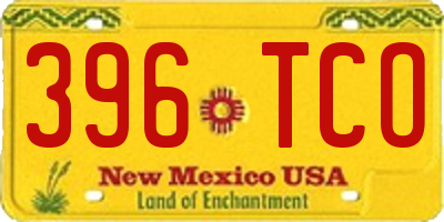 NM license plate 396TCO