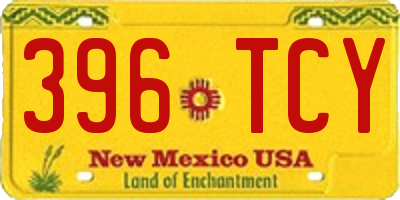 NM license plate 396TCY