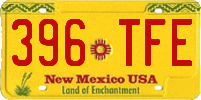 NM license plate 396TFE