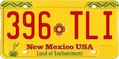 NM license plate 396TLI
