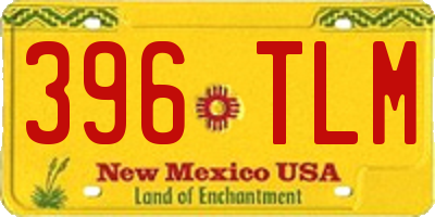 NM license plate 396TLM