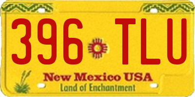 NM license plate 396TLU