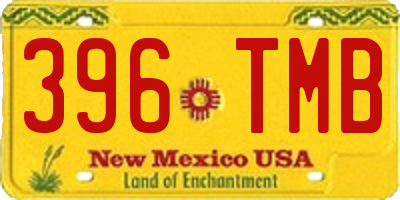 NM license plate 396TMB