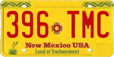 NM license plate 396TMC