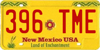 NM license plate 396TME