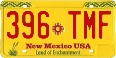 NM license plate 396TMF