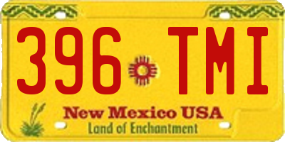 NM license plate 396TMI