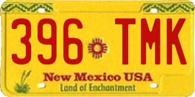 NM license plate 396TMK
