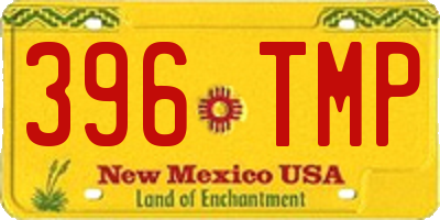 NM license plate 396TMP