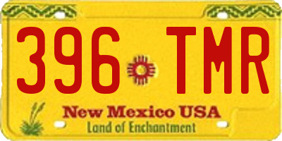 NM license plate 396TMR