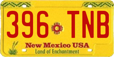 NM license plate 396TNB