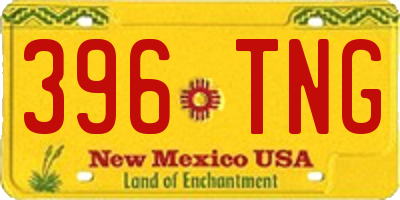 NM license plate 396TNG