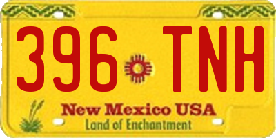 NM license plate 396TNH