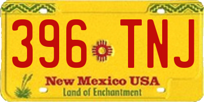 NM license plate 396TNJ