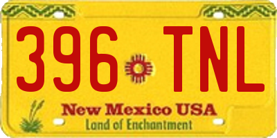NM license plate 396TNL