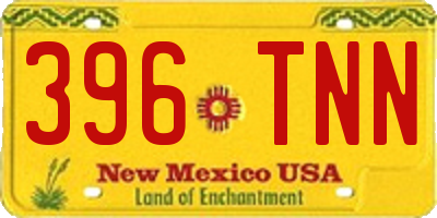 NM license plate 396TNN