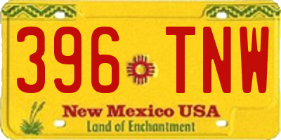 NM license plate 396TNW