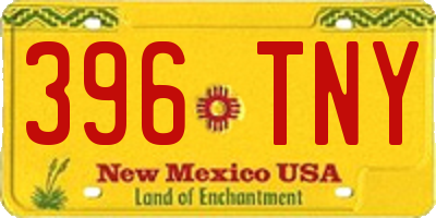 NM license plate 396TNY