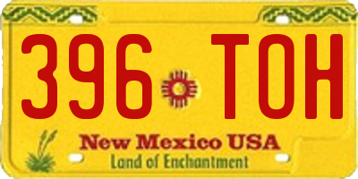 NM license plate 396TOH