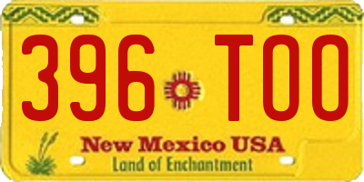 NM license plate 396TOO
