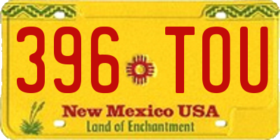 NM license plate 396TOU
