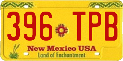 NM license plate 396TPB