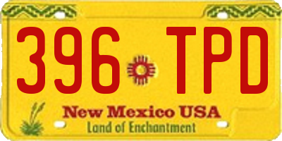 NM license plate 396TPD