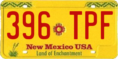 NM license plate 396TPF