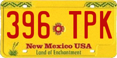 NM license plate 396TPK