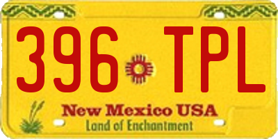 NM license plate 396TPL