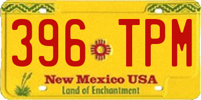 NM license plate 396TPM
